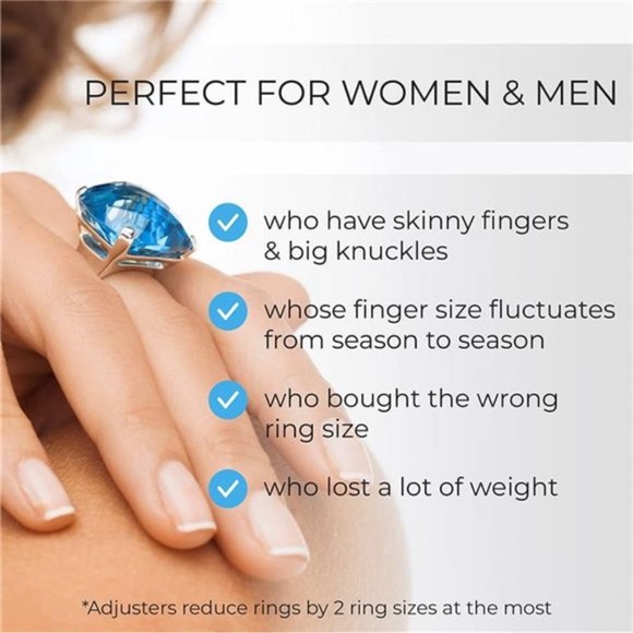 Ring Sizer Adjuster for Loose Rings - 12 Pack, 2 Sizes for Women and Men - Picture 2 of 7